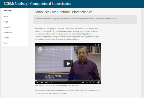 ECBM Website Screenshot